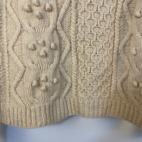 100% new wool hand knitted in Ireland button down cardigan sweater size m/l - Picture 10 of 13